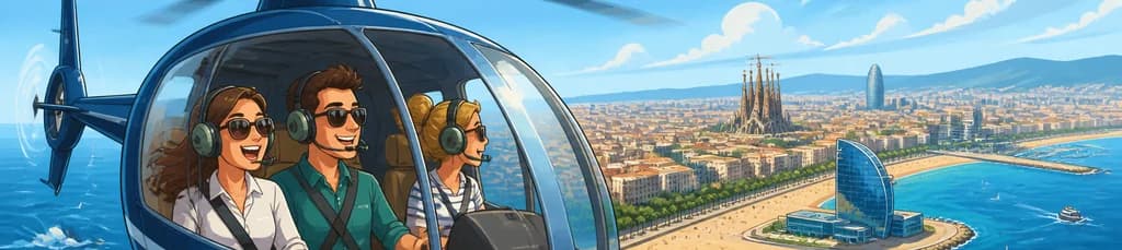 Vuelo en helicóptero por la costa de Barcelona
