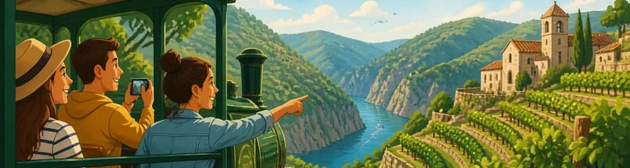 Viaje en tren turístico por la Ribeira Sacra