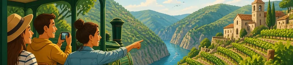 Viaje en tren turístico por la Ribeira Sacra
