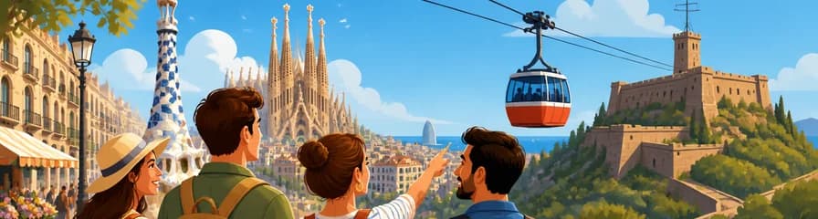 Recorrido por el Casco Antiguo de Barcelona y Montjuïc: visita al castillo y paseo en teleférico