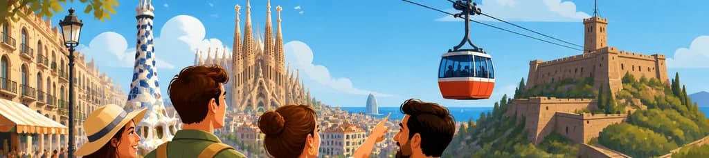 Recorrido por el Casco Antiguo de Barcelona y Montjuïc: visita al castillo y paseo en teleférico