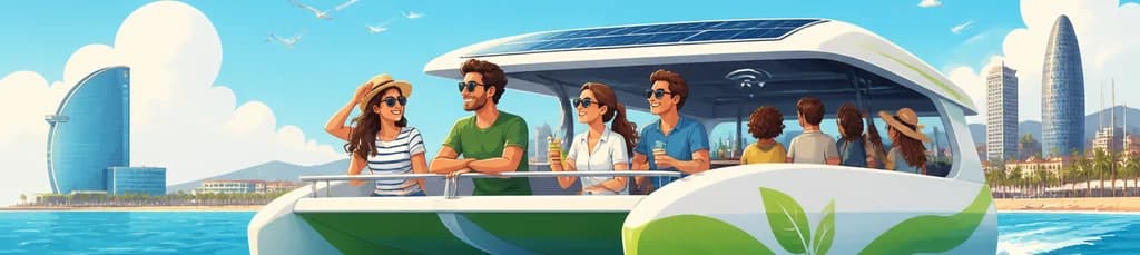 Travesía en catamarán ecológico por la costa de Barcelona