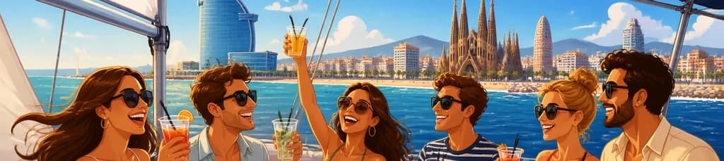 Crucero en velero por Barcelona con barra libre