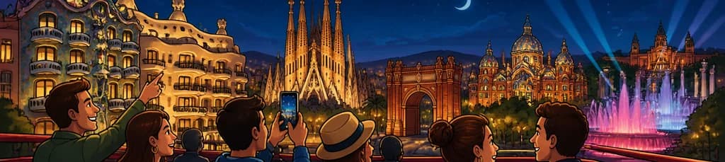 Recorrido Nocturno en el Bus Turístico de Barcelona