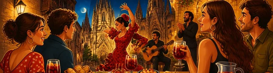 Recorrido por el Barrio Gótico de Barcelona con Espectáculo Flamenco y Cena de Tapas