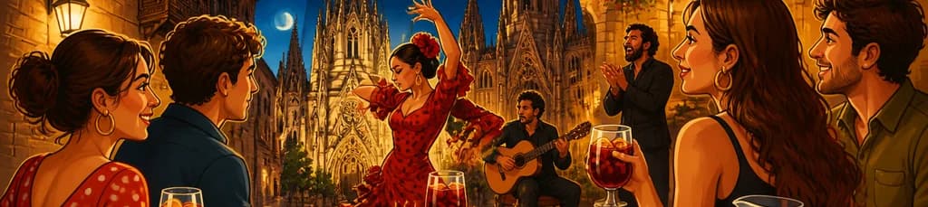 Recorrido por el Barrio Gótico de Barcelona con Espectáculo Flamenco y Cena de Tapas