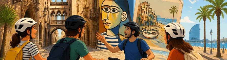 Recorrido guiado en eBike por la Barcelona de Picasso: Barceloneta y Barrio Gótico