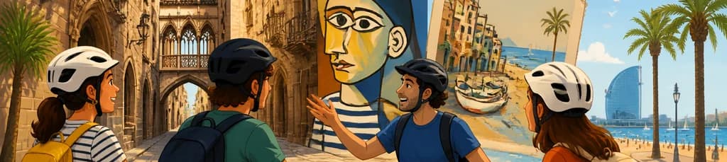 Recorrido guiado en eBike por la Barcelona de Picasso: Barceloneta y Barrio Gótico