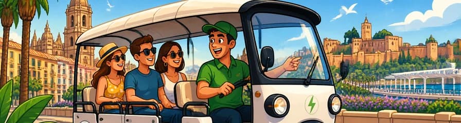 Recorrido privado de una hora por Málaga en tuk-tuk eléctrico
