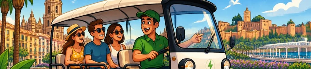 Recorrido privado de una hora por Málaga en tuk-tuk eléctrico