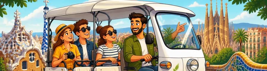Tour de bienvenida a Barcelona en tuk-tuk eléctrico privado