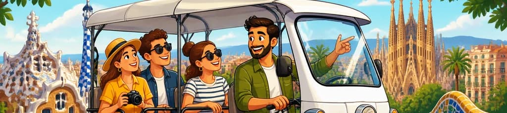 Tour de bienvenida a Barcelona en tuk-tuk eléctrico privado