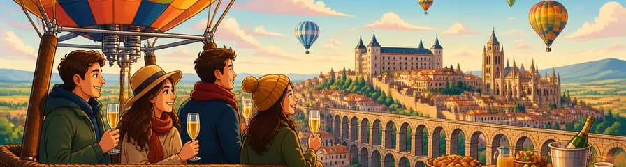Vuelo en Globo Aerostático sobre Segovia con Desayuno y Cava