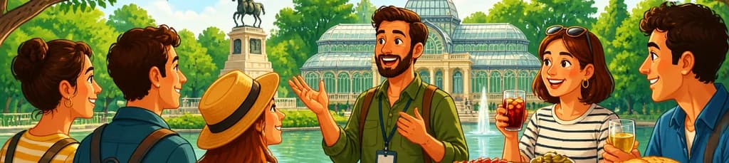 Visita guiada de 2,5 horas al Parque del Retiro de Madrid con degustación de tapas