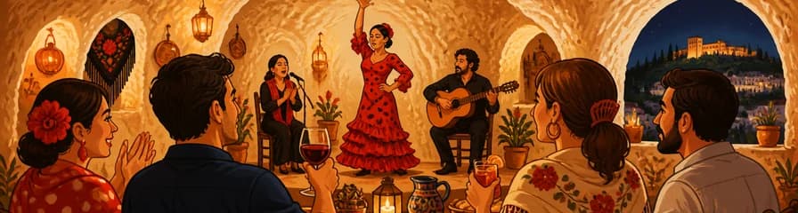 Espectáculo de Flamenco en las Cuevas de Sacromonte Los Tarantos con bebida y cena opcional