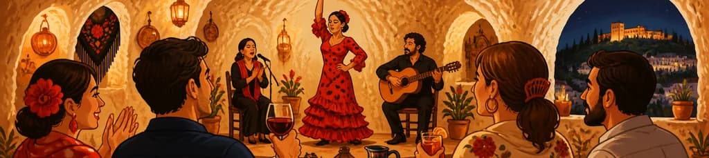 Espectáculo de Flamenco en las Cuevas de Sacromonte Los Tarantos con bebida y cena opcional
