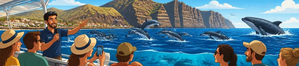 Avistamiento de ballenas y delfines de 4.5 horas en Tenerife: un tour hacia Masca y Los Gigantes