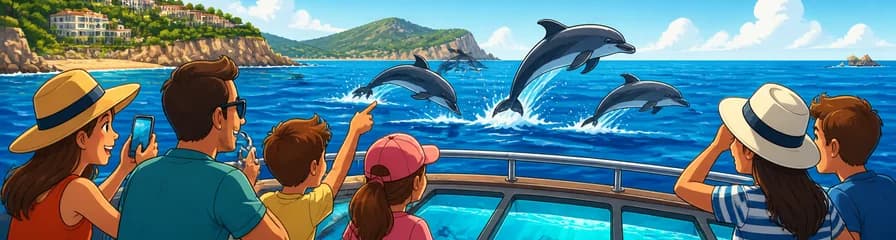 Excursión en Barco con Fondo de Cristal para Avistar Delfines en Mallorca desde Paguera