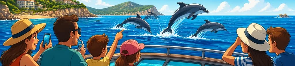 Excursión en Barco con Fondo de Cristal para Avistar Delfines en Mallorca desde Paguera