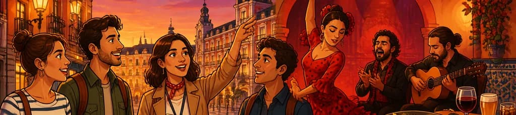 Tour a pie por Madrid y espectáculo de flamenco con opción de tapas