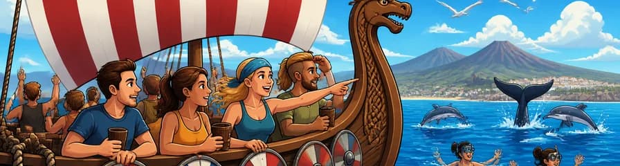 Travesía vikinga con avistamiento de cetáceos, bebidas y oportunidad de nadar en Tenerife