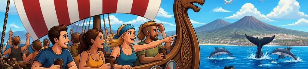 Travesía vikinga con avistamiento de cetáceos, bebidas y oportunidad de nadar en Tenerife