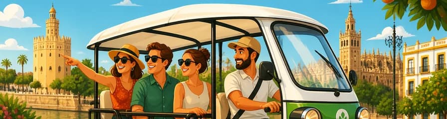 Recorrido privado de una hora por Sevilla en tuk tuk eléctrico