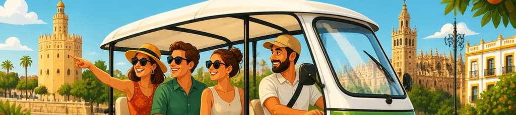 Recorrido privado de una hora por Sevilla en tuk tuk eléctrico