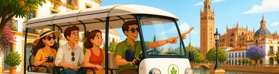Recorrido privado de dos horas por Sevilla en tuk tuk eléctrico
