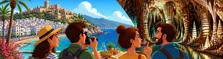 Excursión de un día desde Granada a la Costa Tropical y la Cueva de Nerja con almuerzo