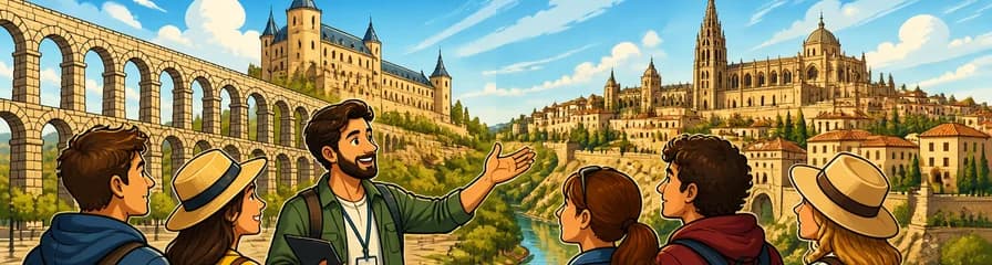 Excursión con traslados y guía a Segovia y Toledo desde Madrid, con entradas incluidas