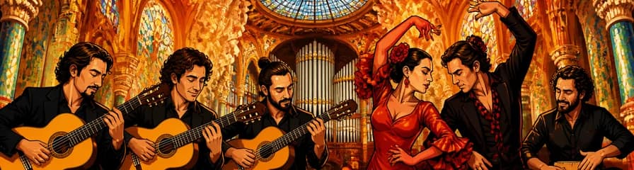 Espectáculo de Guitarra Flamenca y Trío de Guitarras en el Palau de la Música de Barcelona