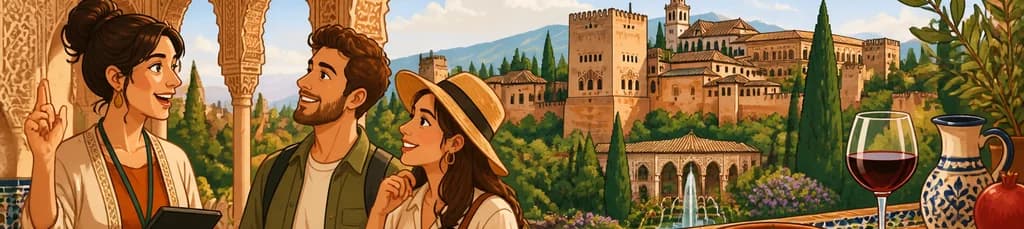 Recorrido guiado por la Alhambra y los Palacios Nazaríes con experiencia gastronómica local