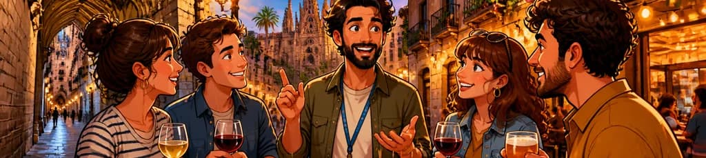 Recorrido guiado de tapas con bebidas por el Barrio Gótico y El Born en Barcelona