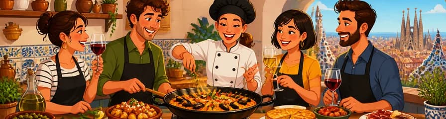Clase de Cocina Premium: Tapas y Paella en Barcelona