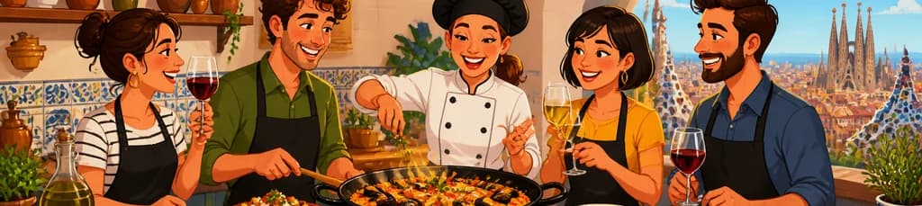 Clase de Cocina Premium: Tapas y Paella en Barcelona
