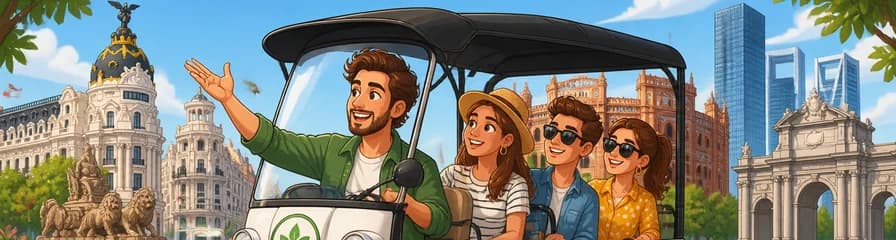 Recorrido Guiado de Tres Horas por Madrid en Tuk Tuk Eléctrico