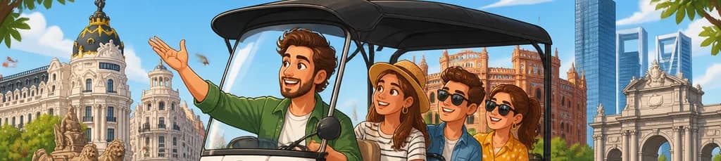 Recorrido Guiado de Tres Horas por Madrid en Tuk Tuk Eléctrico
