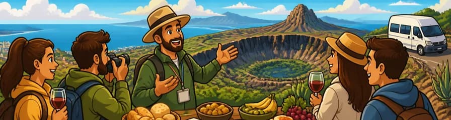 Descubre Gran Canaria: Tour guiado por volcanes, degustación de productos locales y traslado de ida y vuelta