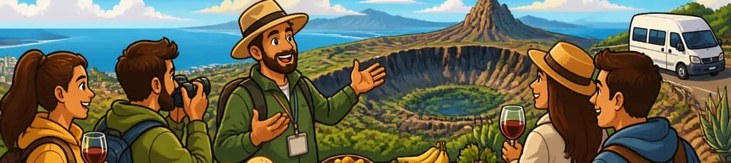 Descubre Gran Canaria: Tour guiado por volcanes, degustación de productos locales y traslado de ida y vuelta