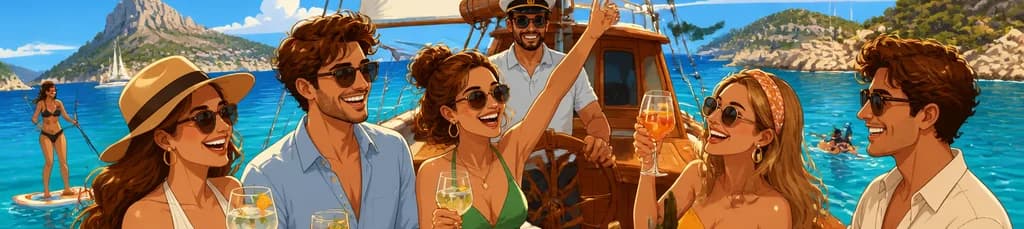 Excursión Privada en Velero por Ibiza con Barra Libre Premium, Gastronomía y Música