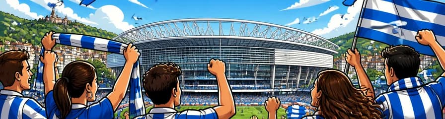 Partido de fútbol de la Real Sociedad en el Estadio de Anoeta