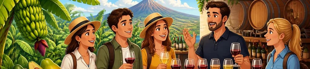 Recorrido por plantación de plátanos y bodega en Tenerife con cata de vinos