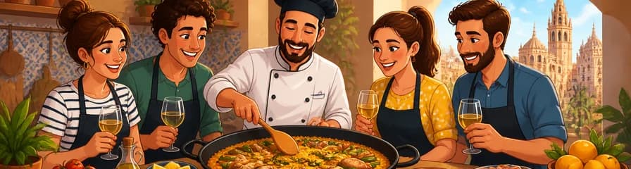 Clase de Cocina de Paella Guiada en Valencia con Bebidas