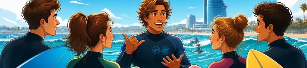 Clase de surf en Barcelona