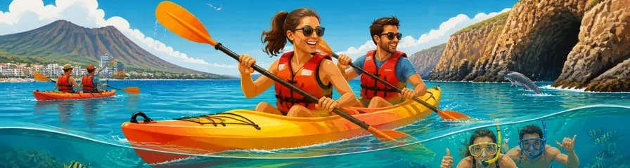 Excursión guiada en kayak por Los Cristianos