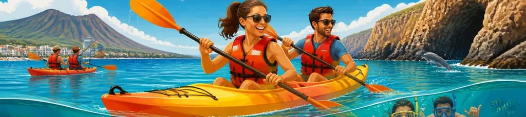 Excursión guiada en kayak por Los Cristianos