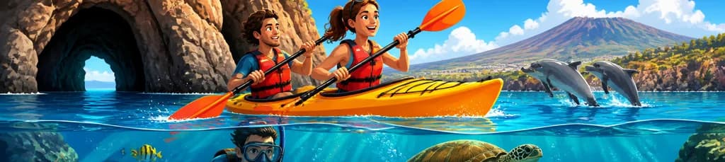 Tour guiado de kayak y snorkel en Tenerife