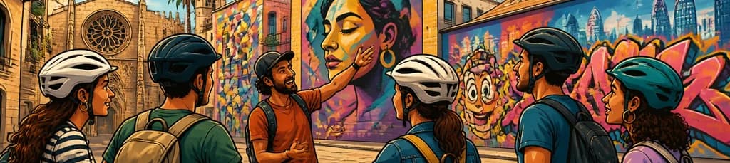 Recorrido Guiado en Bicicleta por el Arte Callejero de Barcelona