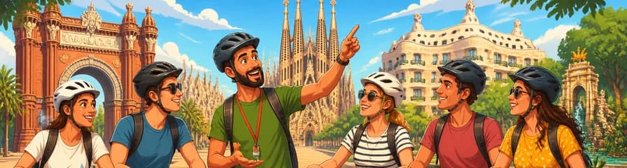 Tour en bicicleta por los puntos clave de Barcelona con guía en inglés